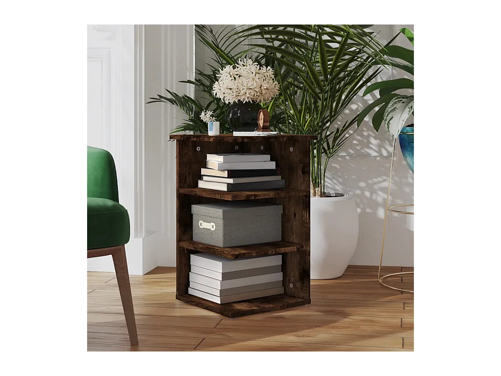 Armoire latérale Chêne fumé 35x35x55 cm Bois d'ingénierie FR28118