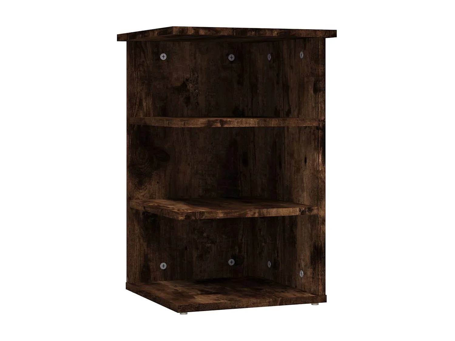 Mueble auxiliar madera contrachapada roble ahumado 35x35x55 cm ES334349