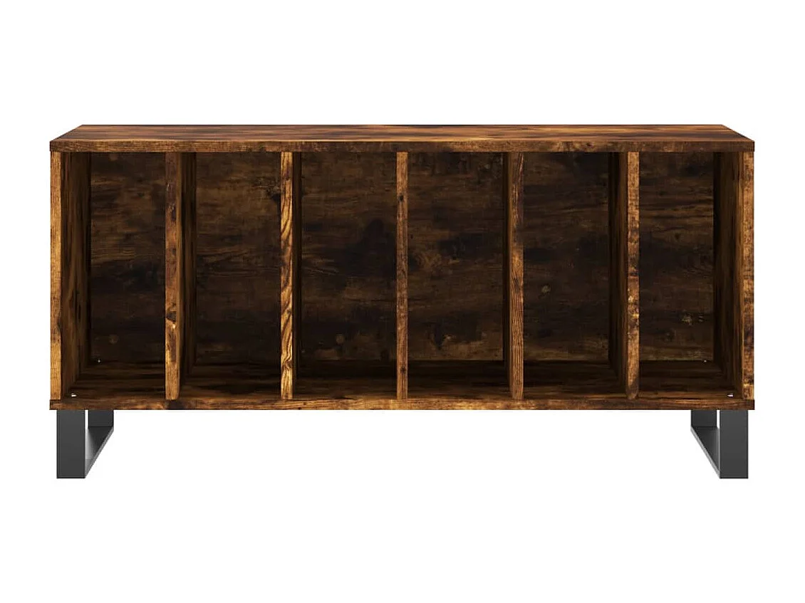 Armoire à disques chêne fumé 100x38x48 cm bois d'ingénierie FR12872