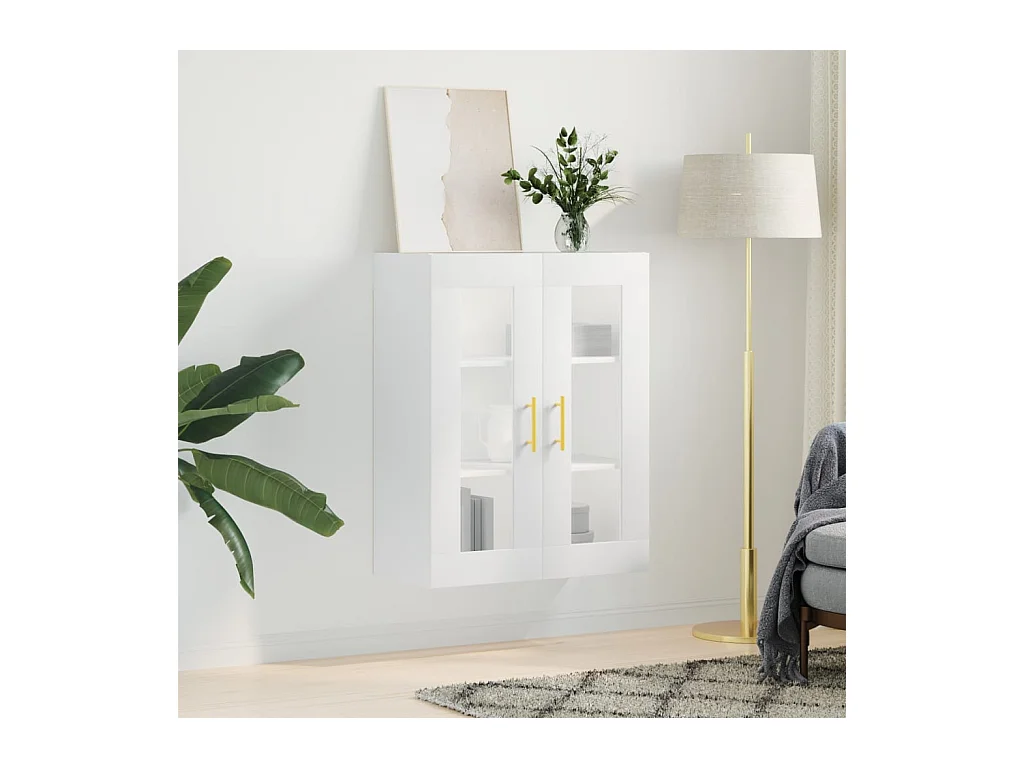 Armoire murale blanc 69,5x34x90 cm FR85507