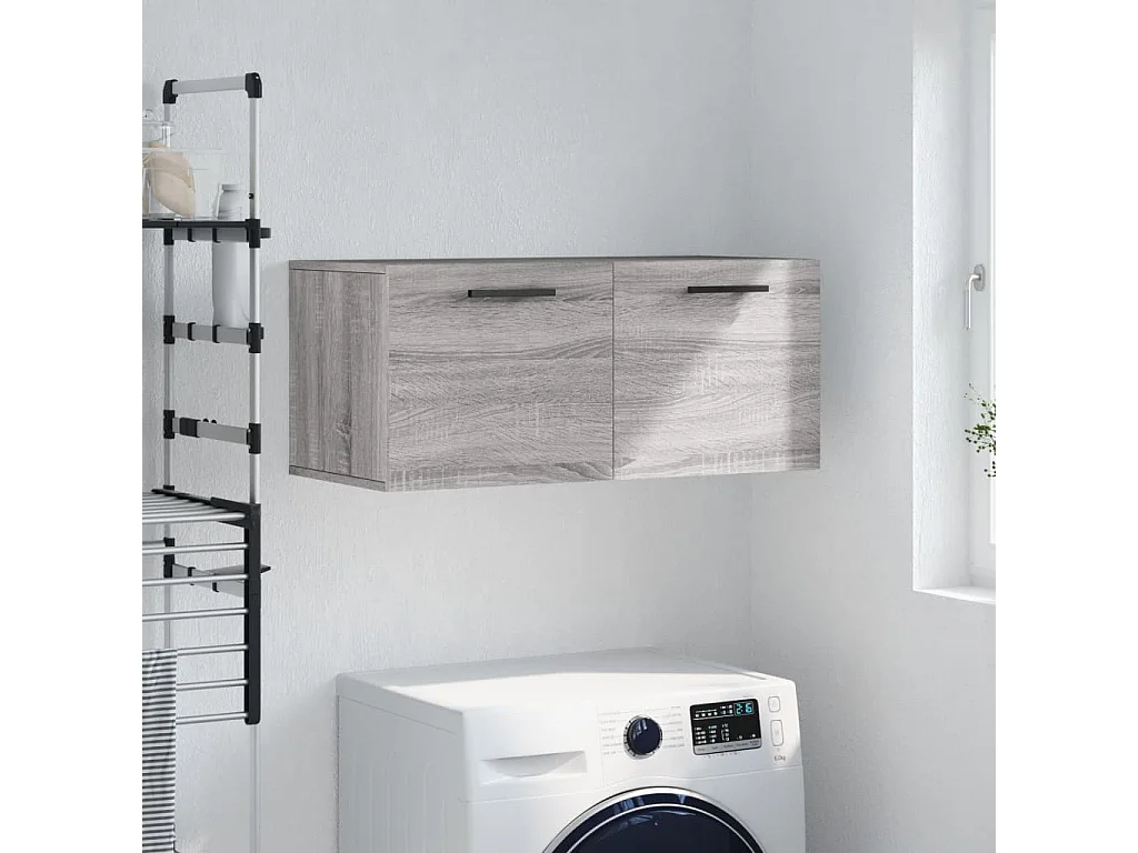 Armoire murale sonoma gris 80x36,5x35 cm bois d'ingénierie FR73857