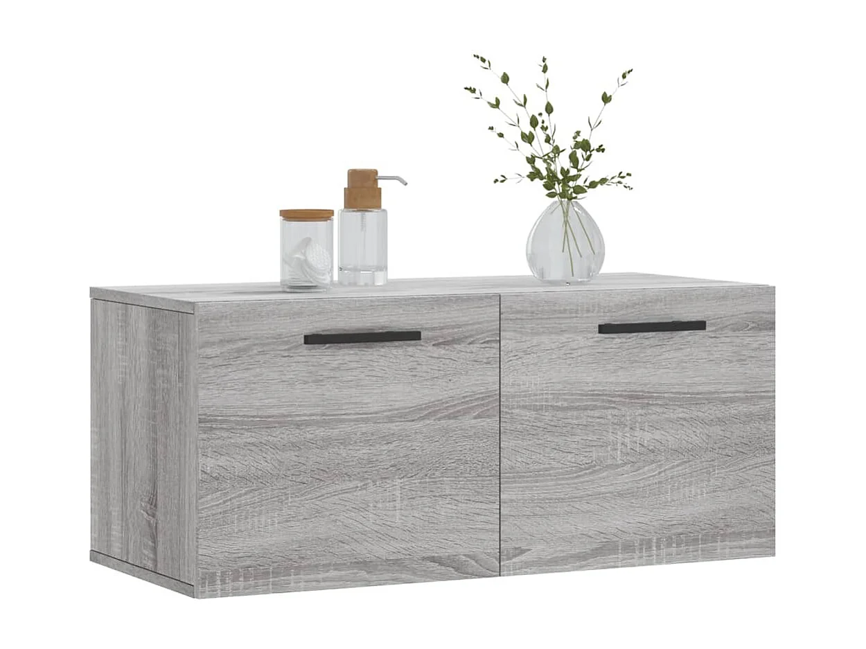Armario de pared madera de ingeniería gris Sonoma 80x36,5x35 cm ES333630