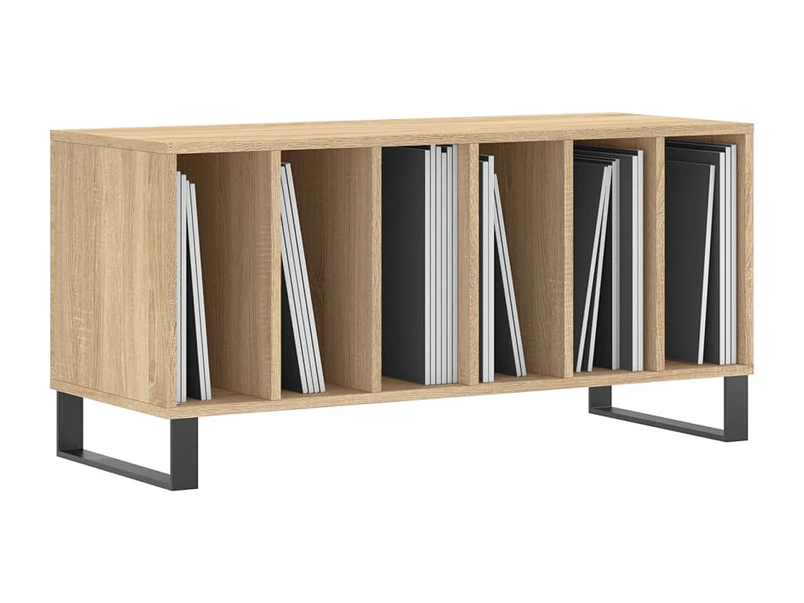 Armoire à disques chêne sonoma 100x38x48 cm bois d'ingénierie FR55213