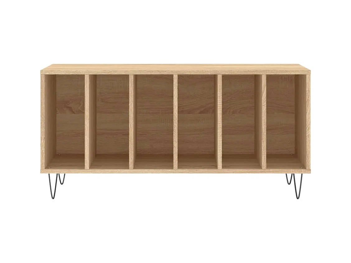 Platenkast 100x38x48 cm bewerkt hout sonoma eikenkleurig BE736954