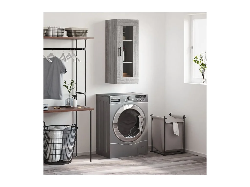 Armoire murale sonoma gris 34,5x34x90 cm FR99663