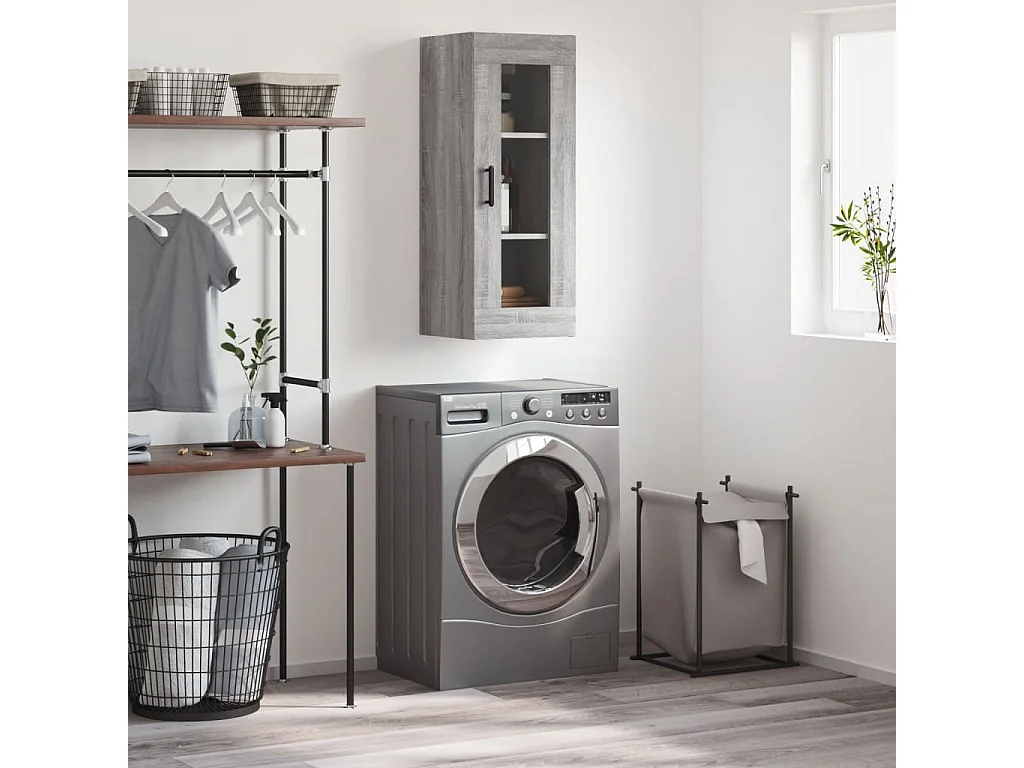 Armoire murale sonoma gris 34,5x34x90 cm FR99663