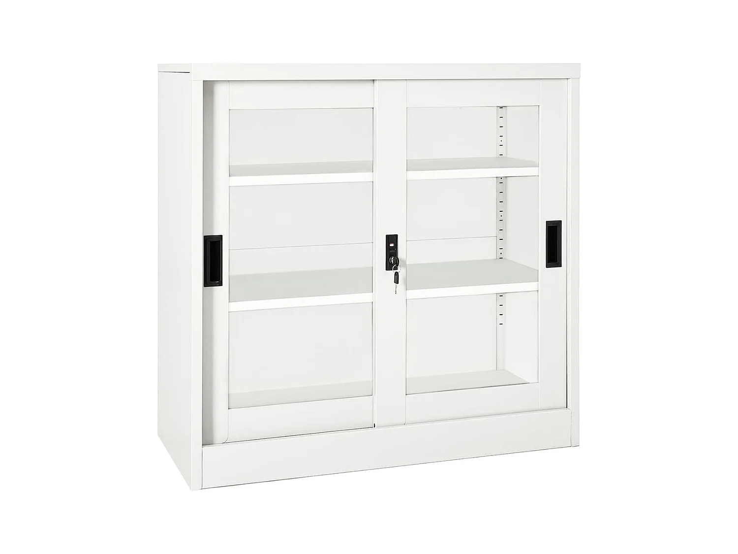 Armario con puerta corredera acero blanco 90x40x90 cm ES742465