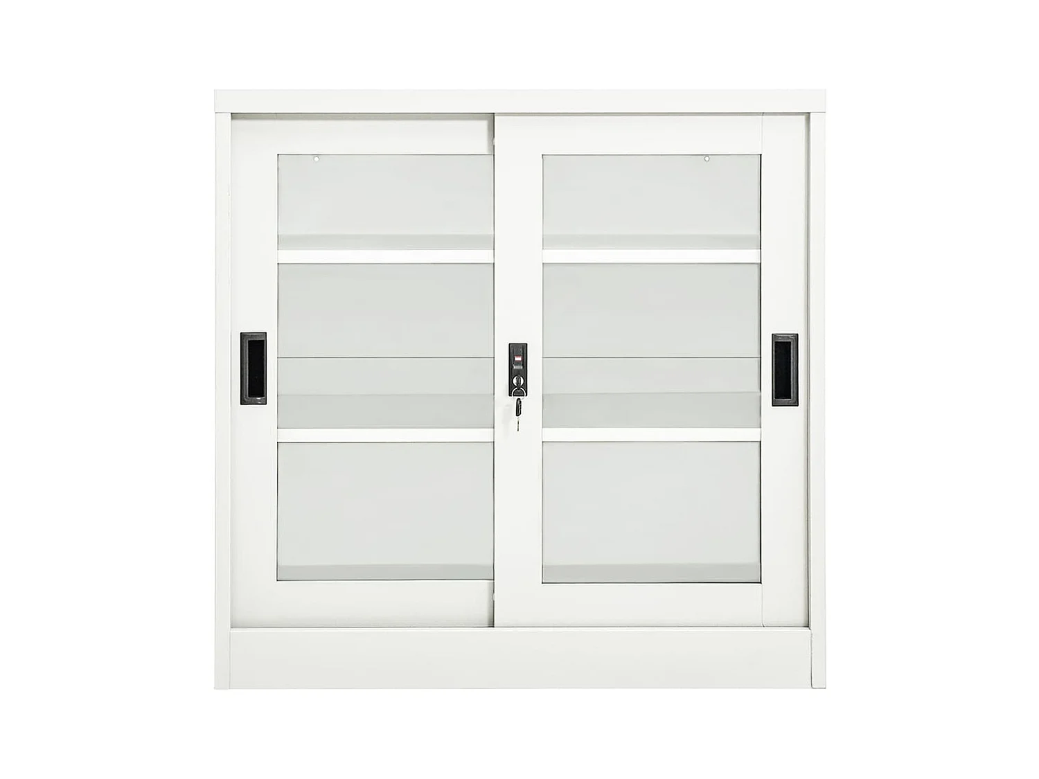 Armario con puerta corredera acero blanco 90x40x90 cm ES742465