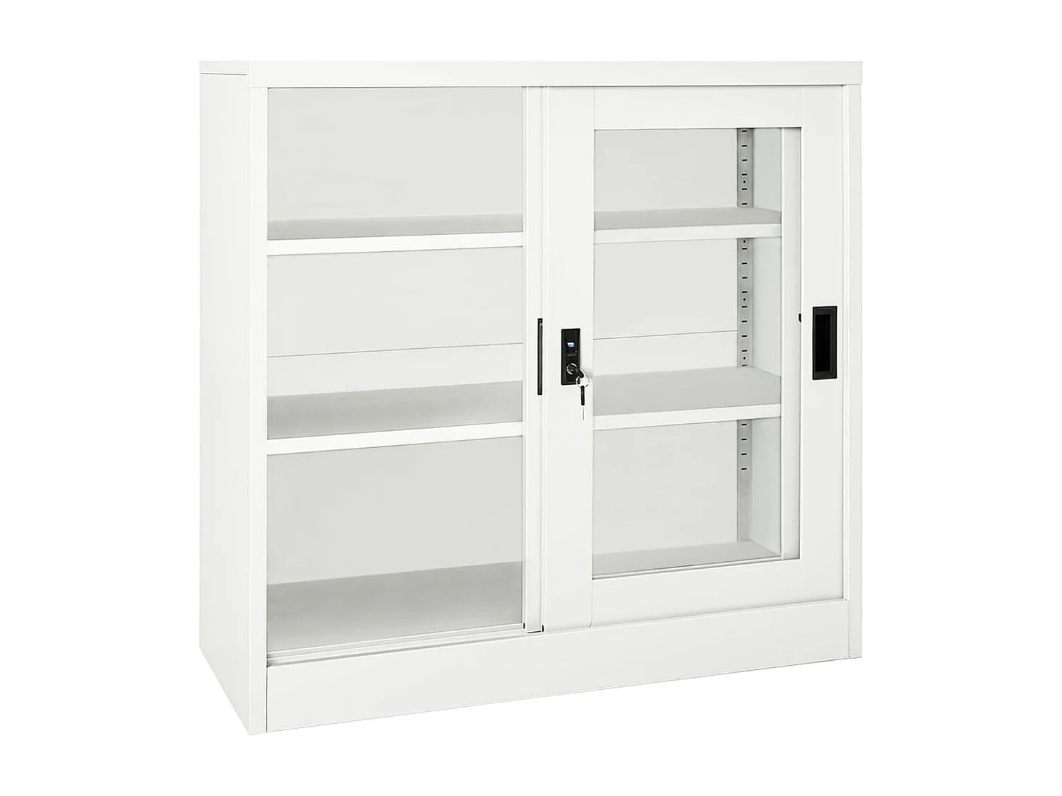 Roldeurkast 90x40x90 cm staal wit BE198721