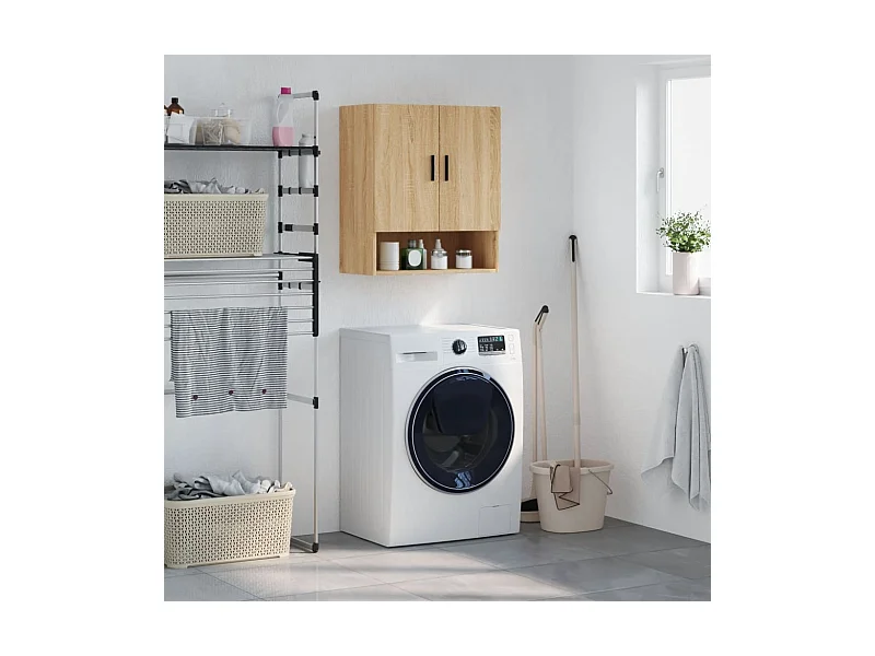 Armoire murale chêne sonoma 60x31x70 cm bois d'ingénierie FR88755