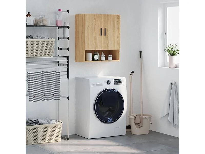 Armoire murale chêne sonoma 60x31x70 cm bois d'ingénierie FR88755