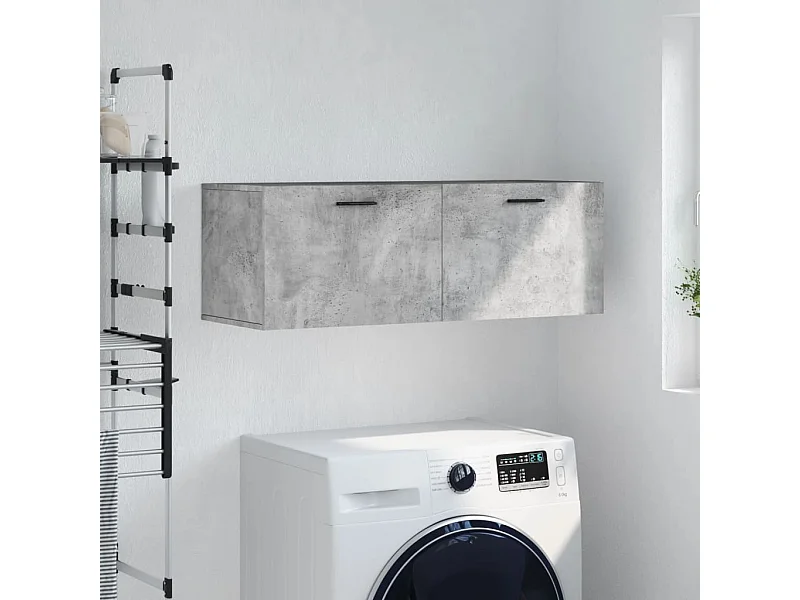 Armario de pared madera ingeniería gris hormigón 100x36,5x35 cm ES778979