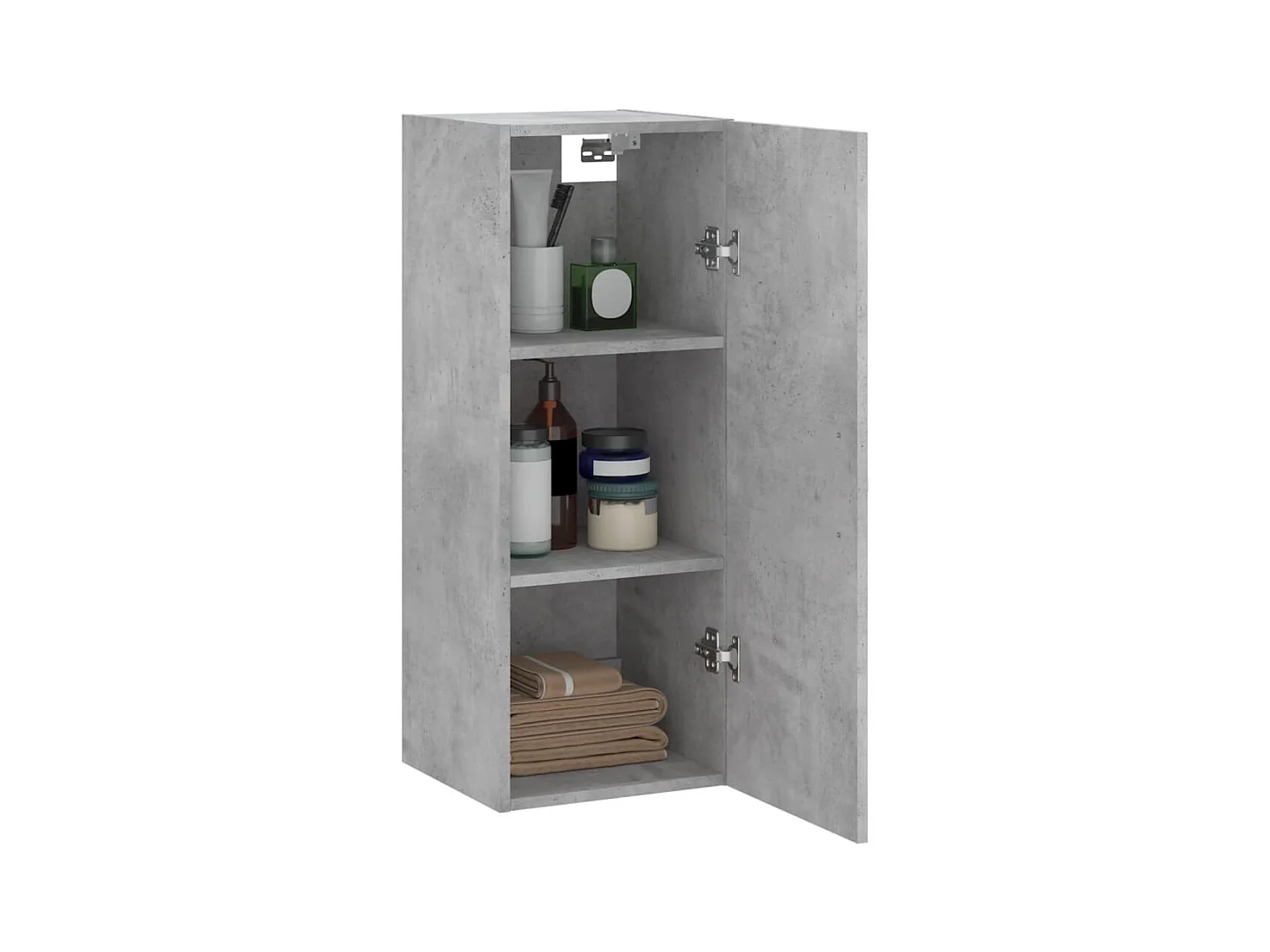 Armario de pared gris hormigón 34,5x34x90 cm ES493333