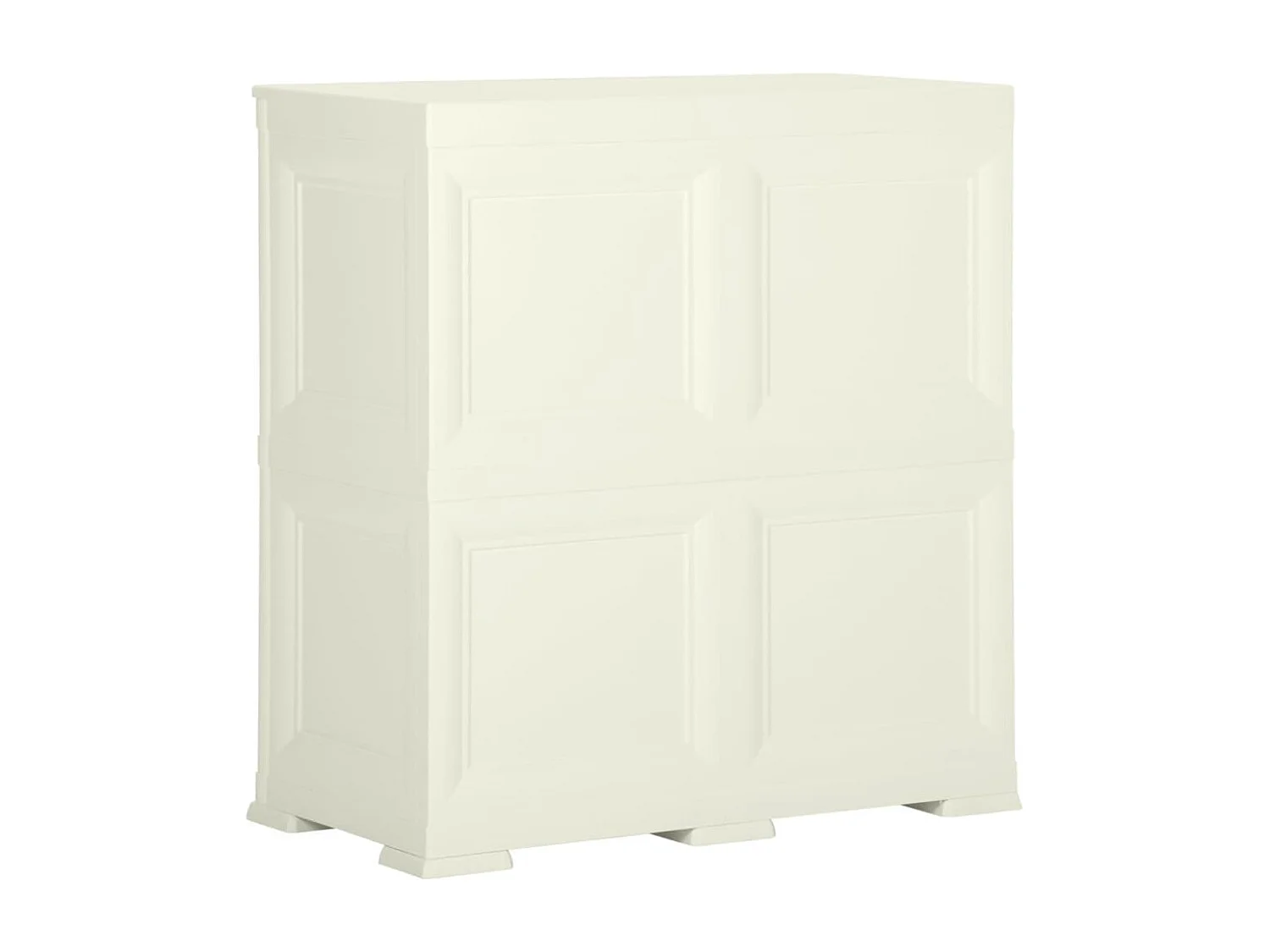 Armoire plastique 79x43x85,5 cm design bois glace à la vanille FR86703