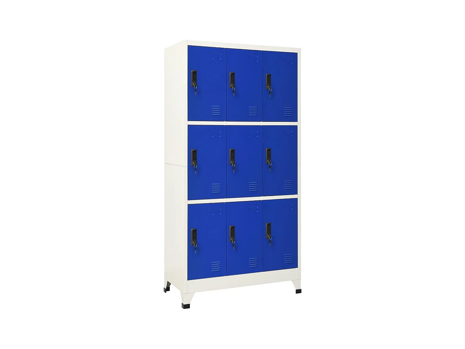 Armoire à casiers Gris et bleu 90x45x180 cm Acier FR26884
