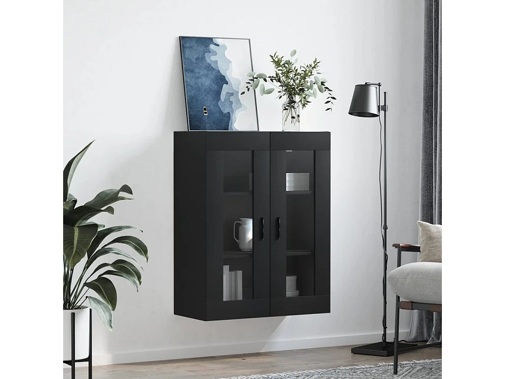 Armoire murale noir 69,5x34x90 cm FR31531
