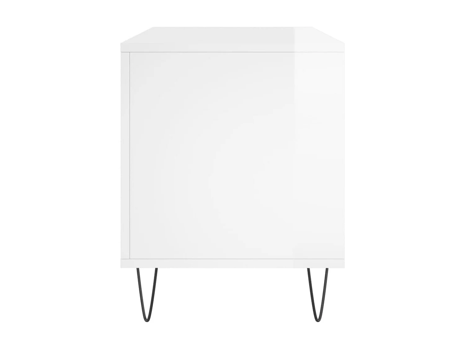 Armoire à disques blanc brillant 100x38x48 cm bois d'ingénierie FR46822