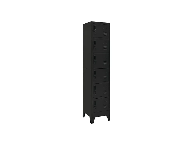 Armoire à casiers Noir 38x40x180 cm Acier FR37403