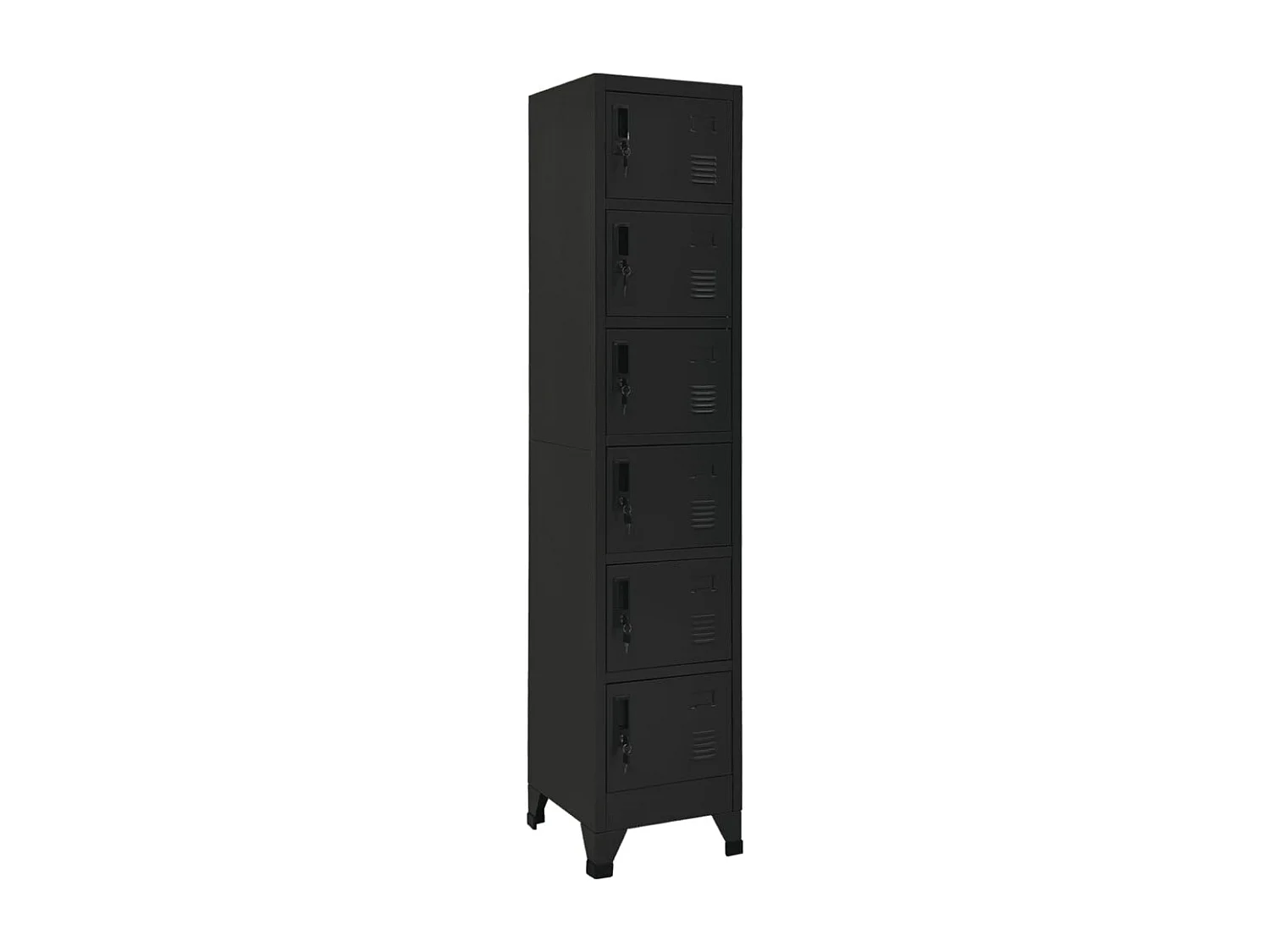 Armoire à casiers Noir 38x40x180 cm Acier FR37403