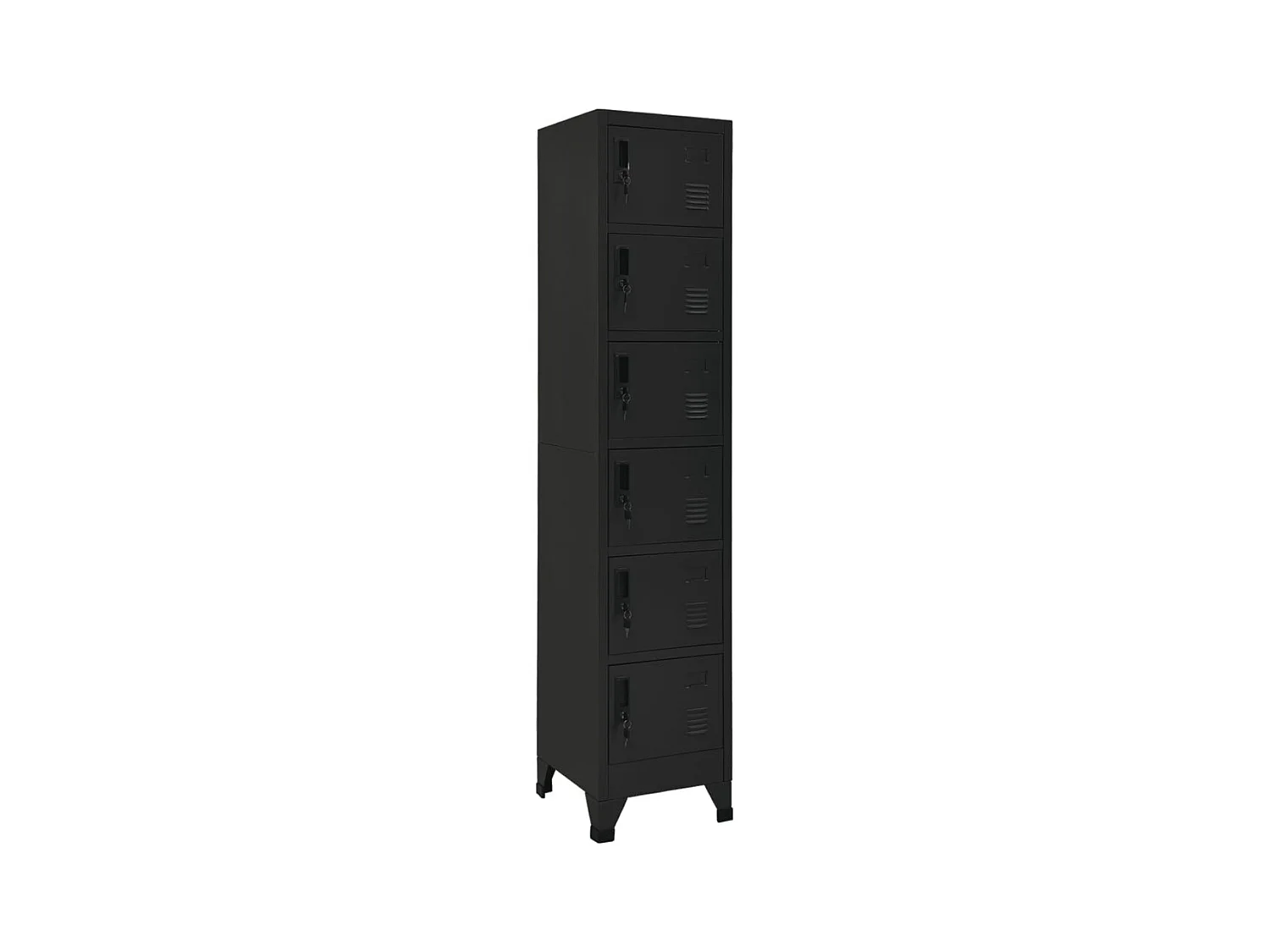 Armoire à casiers Noir 38x40x180 cm Acier FR37403