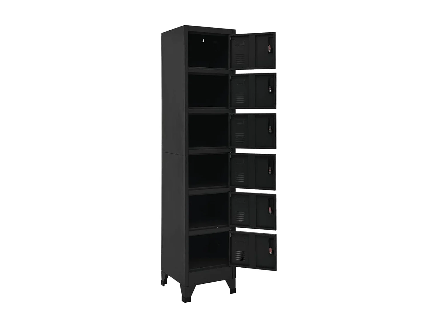 Armoire à casiers Noir 38x40x180 cm Acier FR37403