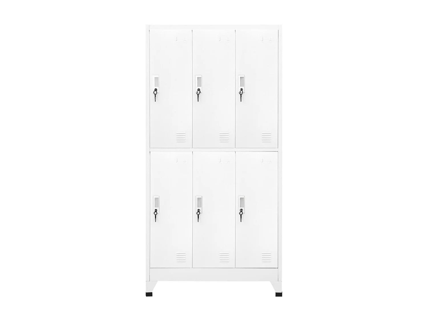 Cacifo com 6 compartimentos aço 90x45x180 cm cinzento PT136026