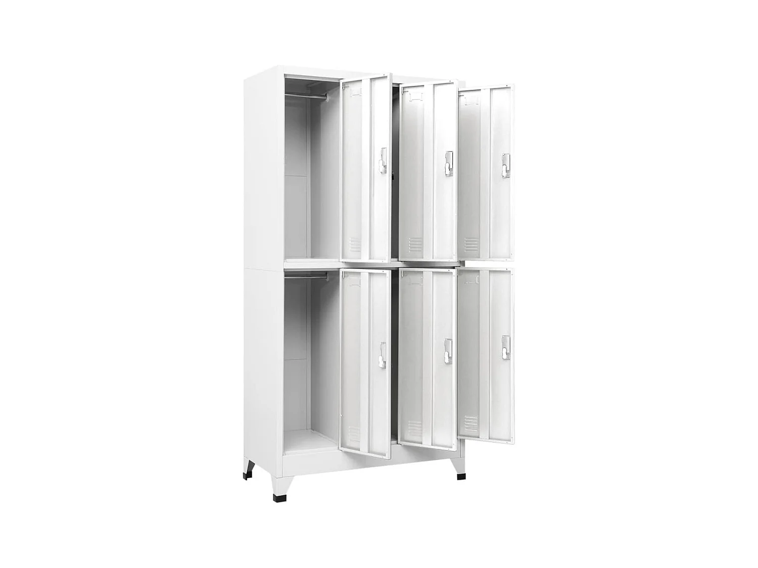 Armoire à casier avec 6 compartiments Acier 90x45x180 cm Gris FR24090
