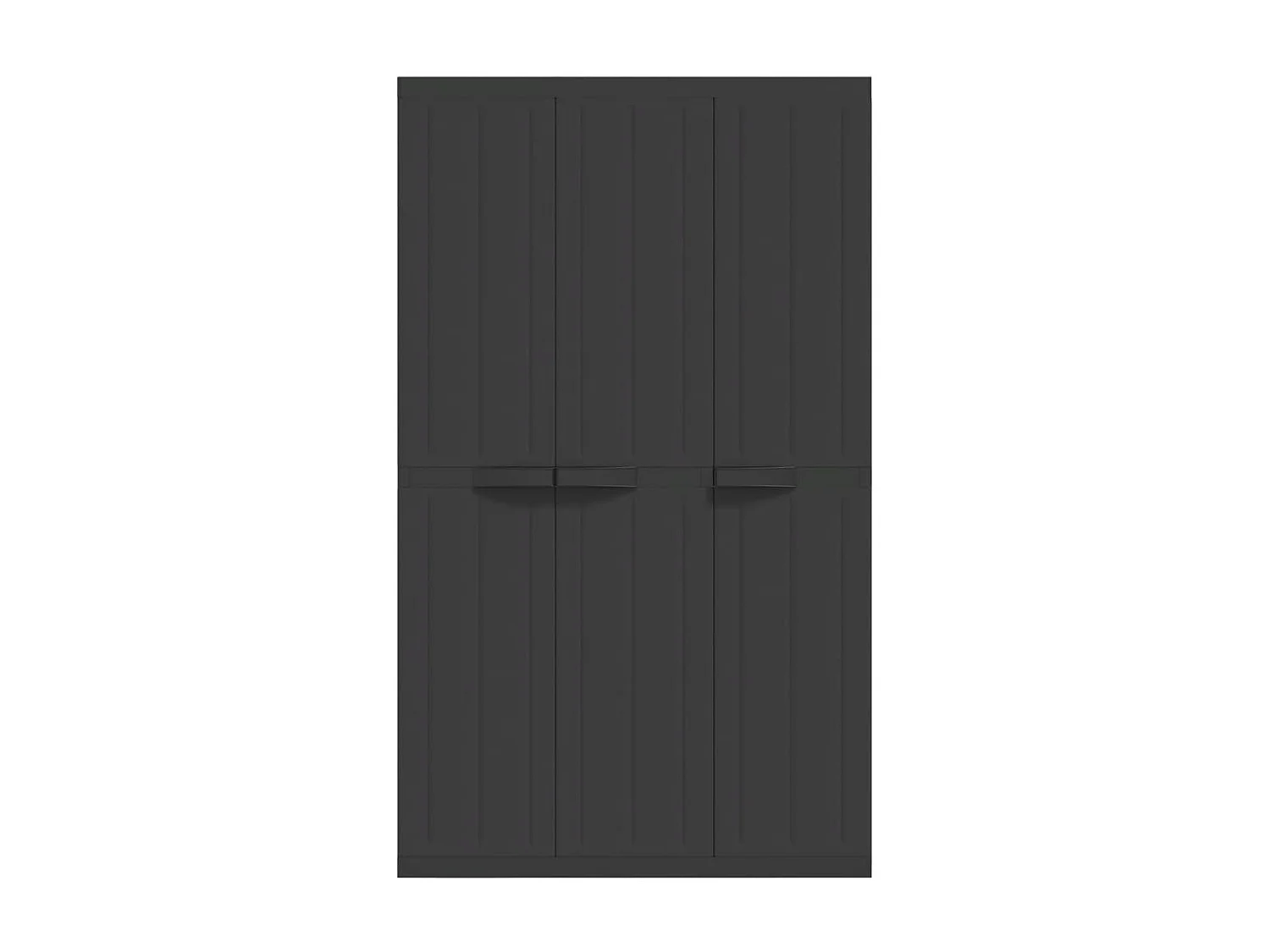 Armoire de rangement d'extérieur noir 97x37x165 cm PP FR59811