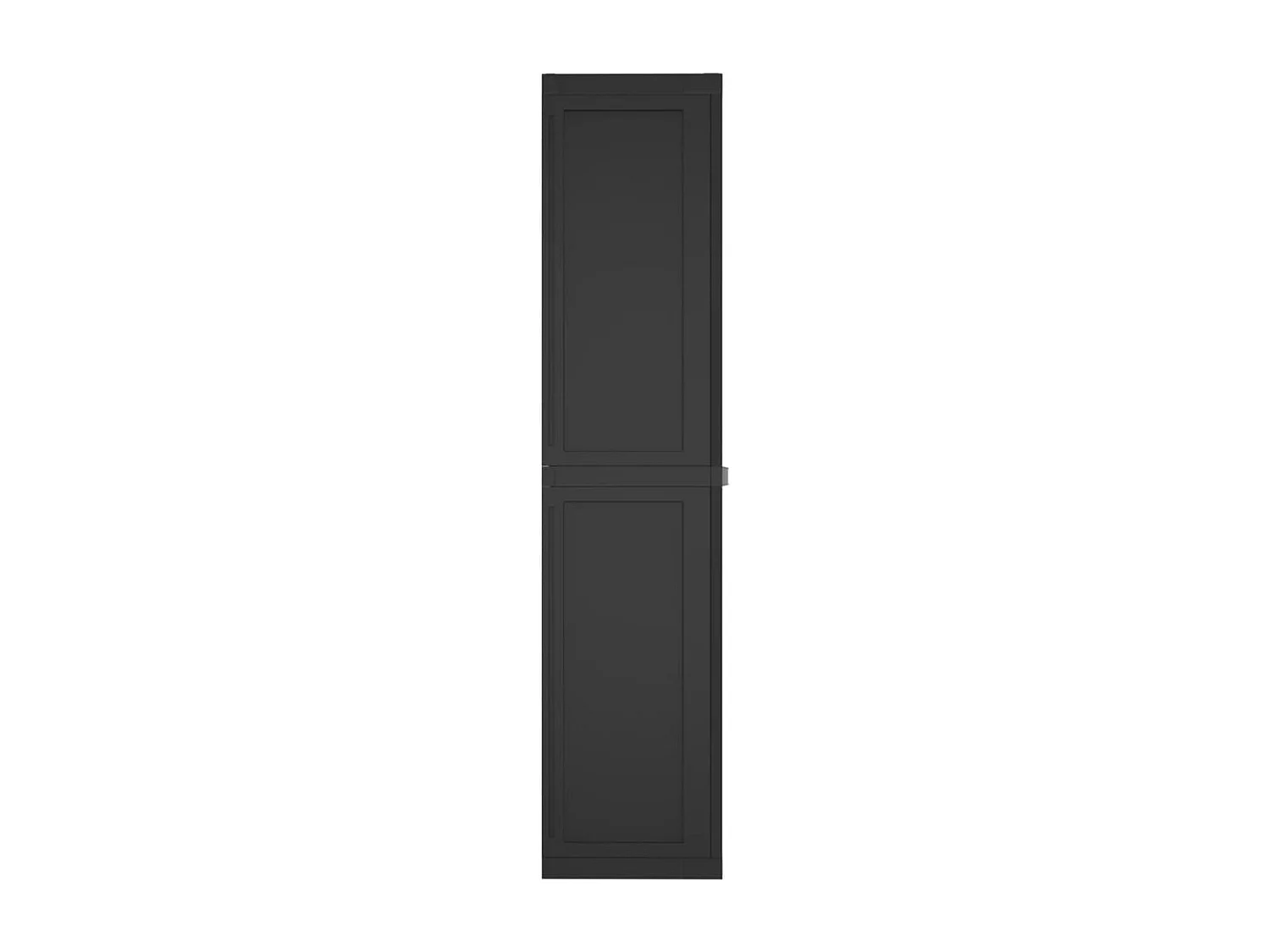 Armoire de rangement d'extérieur noir 97x37x165 cm PP FR59811