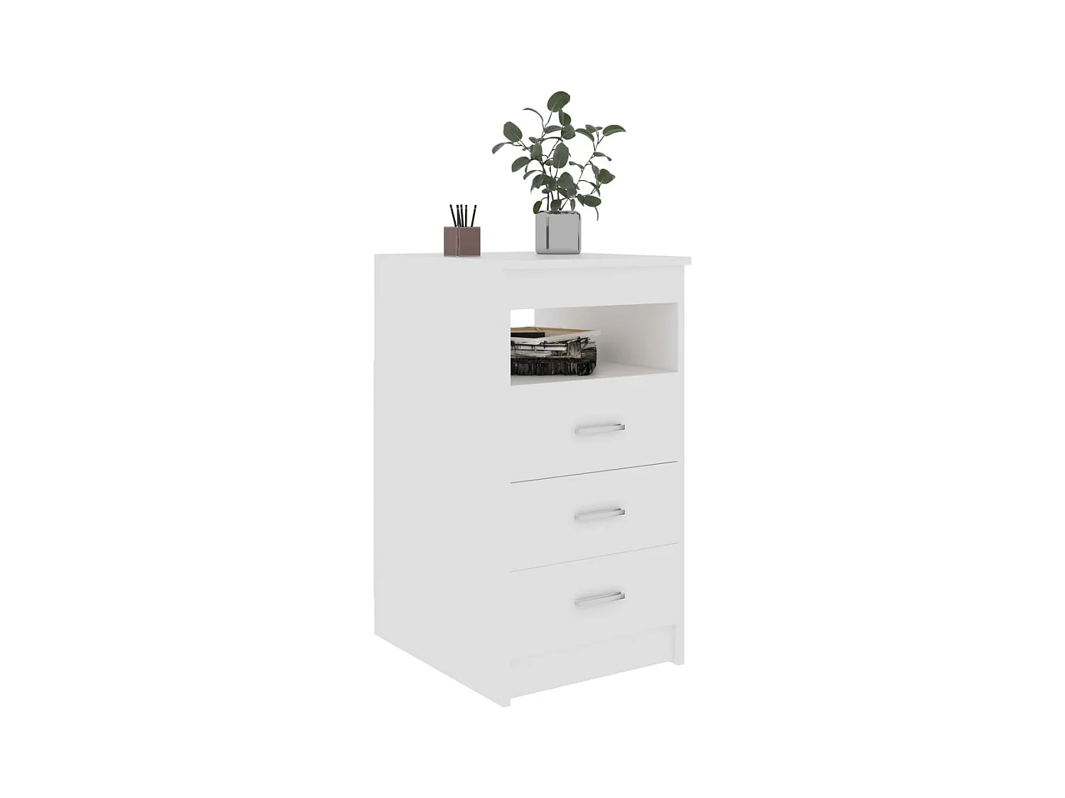 Armoire à tiroirs Blanc 40x50x76 cm Bois d'ingénierie FR40291