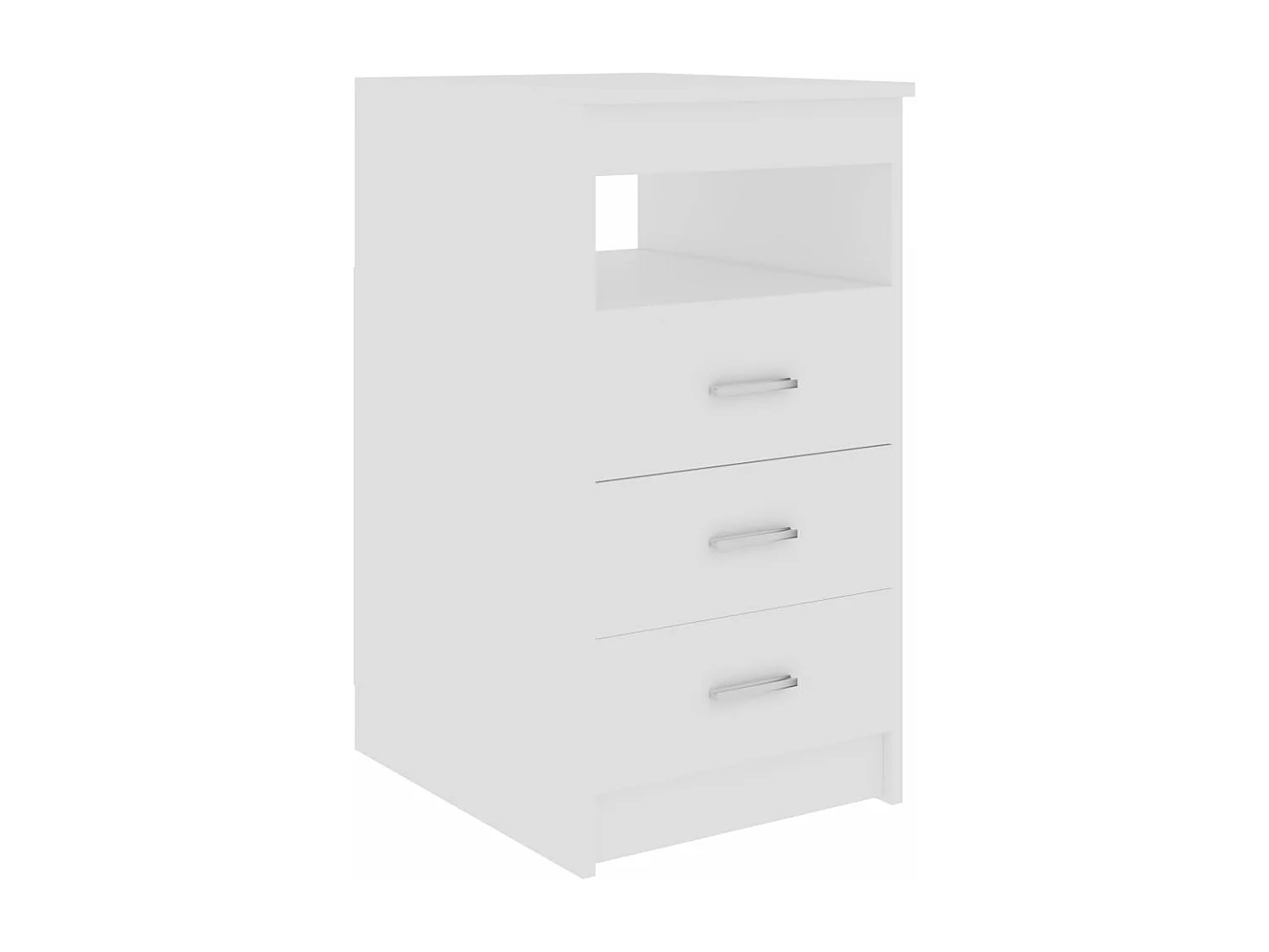 Armoire à tiroirs Blanc 40x50x76 cm Bois d'ingénierie FR40291