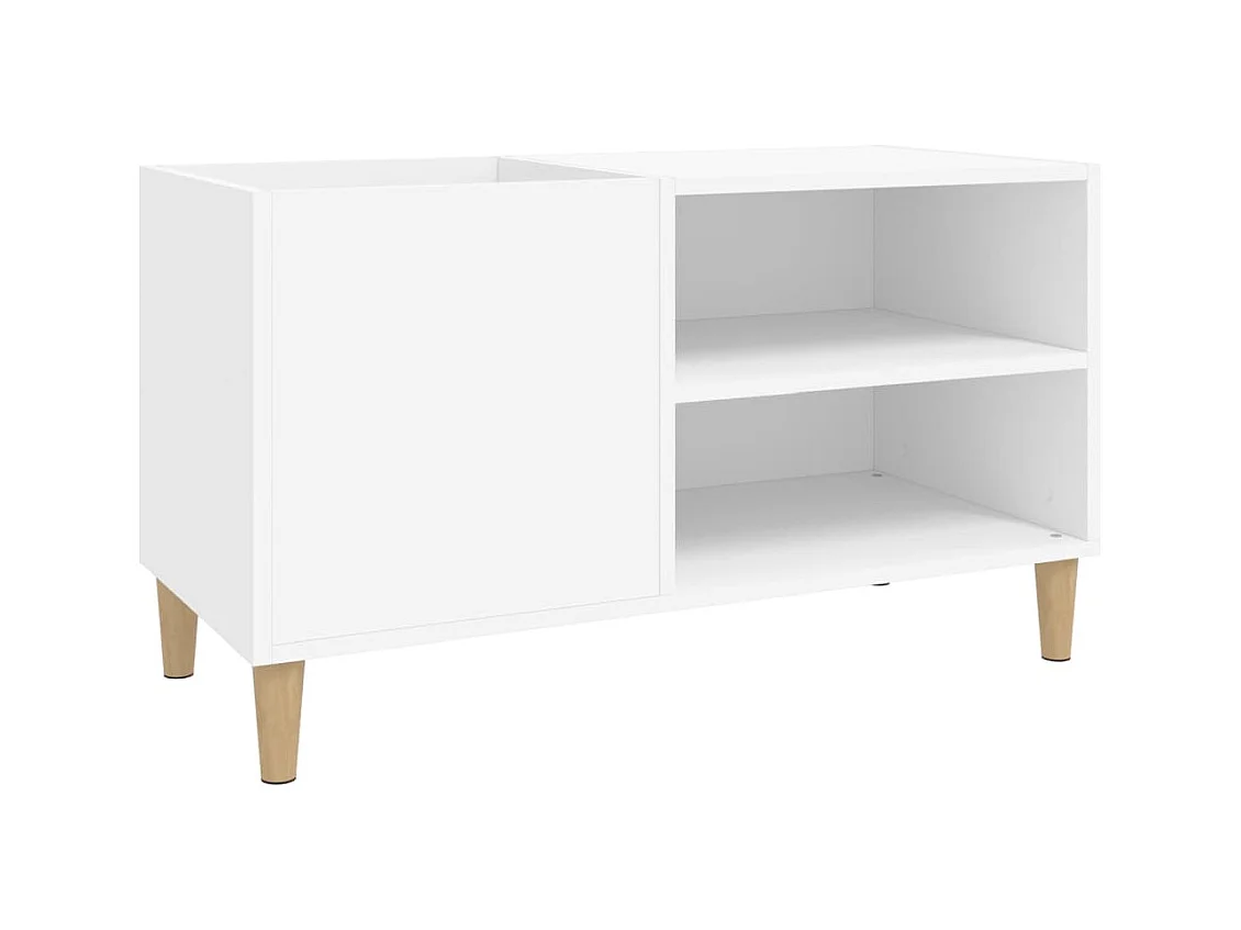 Armoire à disques blanc 84,5x38x48 cm bois d'ingénierie FR74021
