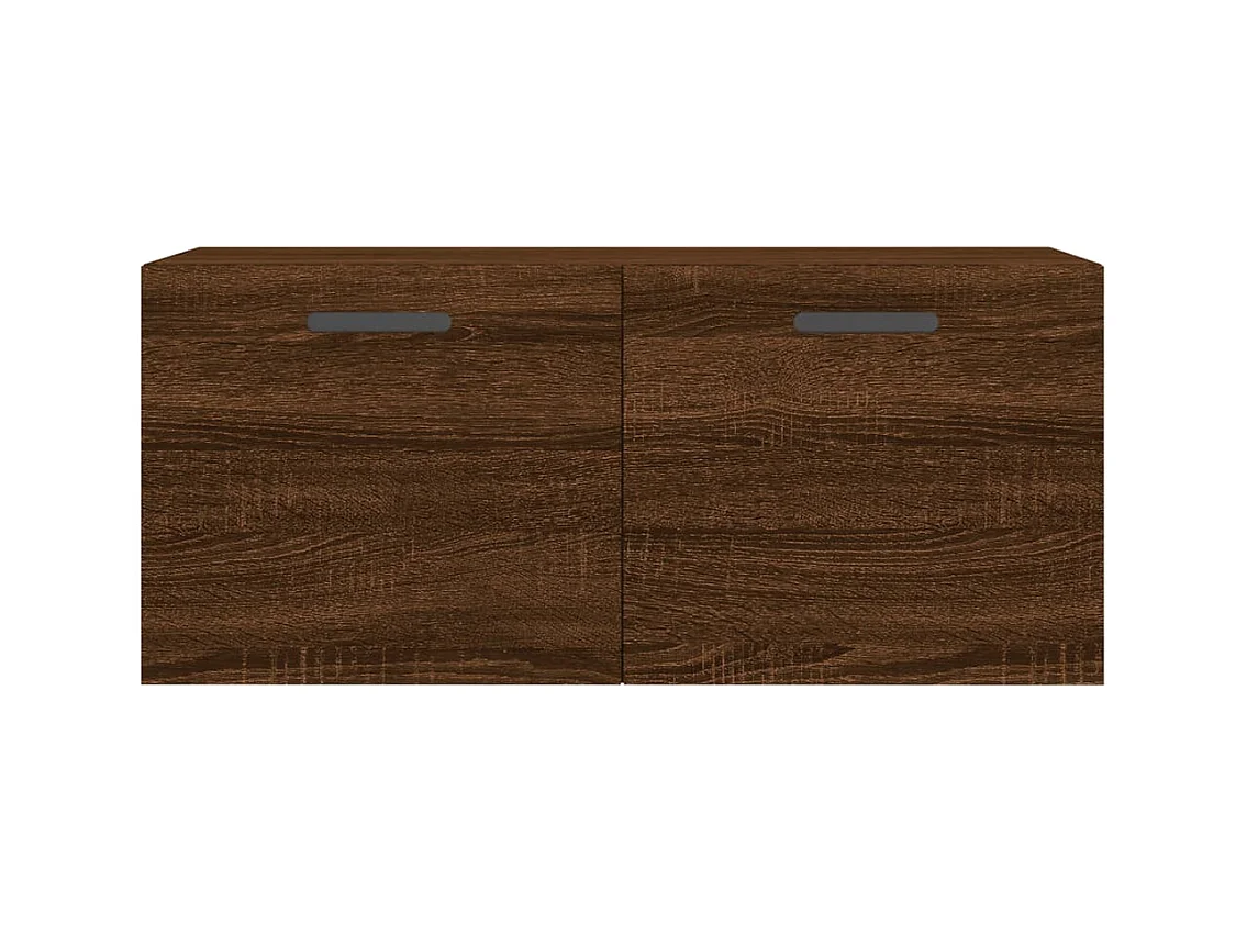 Wandkast 80x36,5x35 cm bewerkt hout bruin eikenkleur BE680012