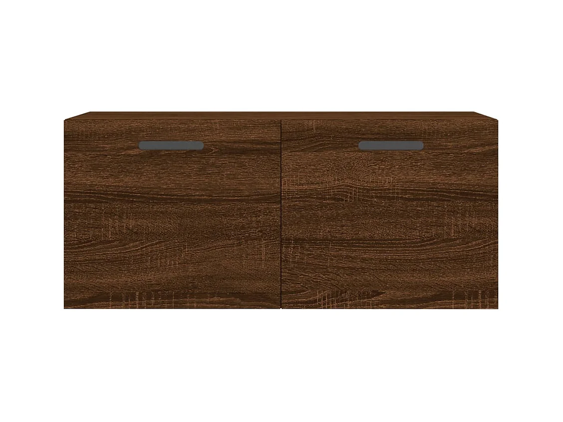 Wandkast 80x36,5x35 cm bewerkt hout bruin eikenkleur BE680012