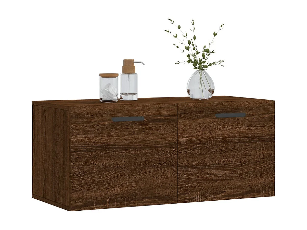 Armoire murale chêne marron 80x36,5x35 cm bois d'ingénierie FR14104