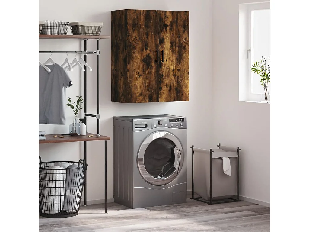 Hangkast 69,5x34x90 cm gerookt eikenkleurig BE500545