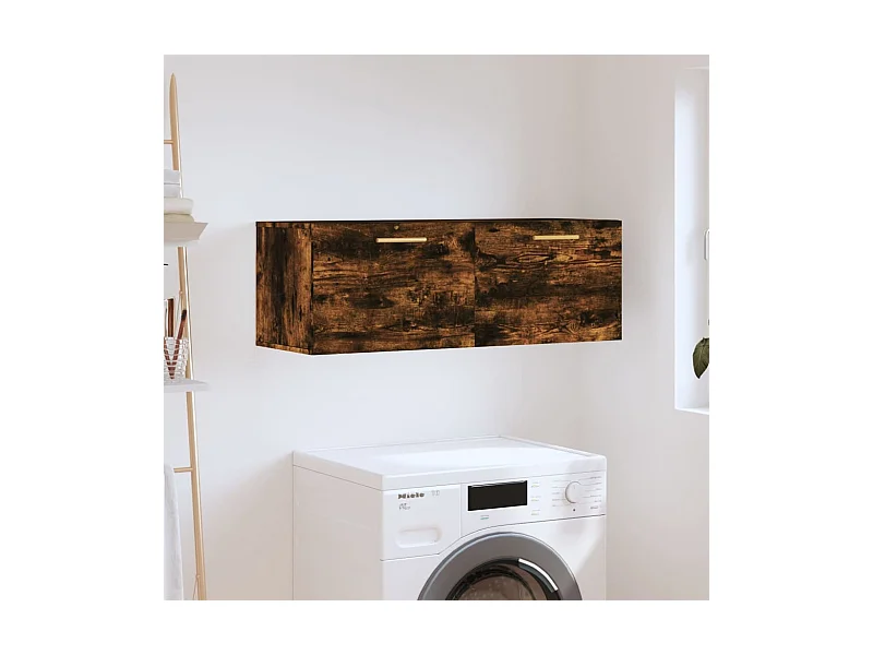 Armário parede 100x36,5x35 cm derivados madeira carvalho fumado PT439816
