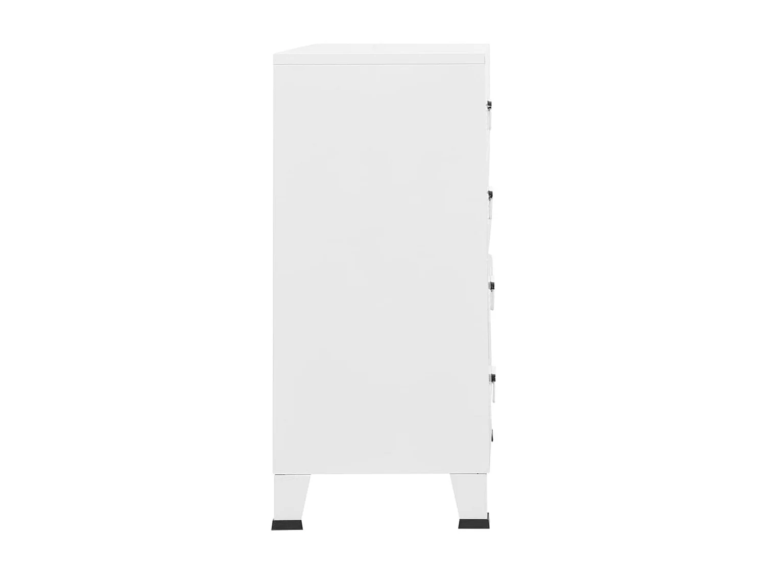 Armoire à tiroirs industrielle Blanc 78x40x93 cm Métal FR76239