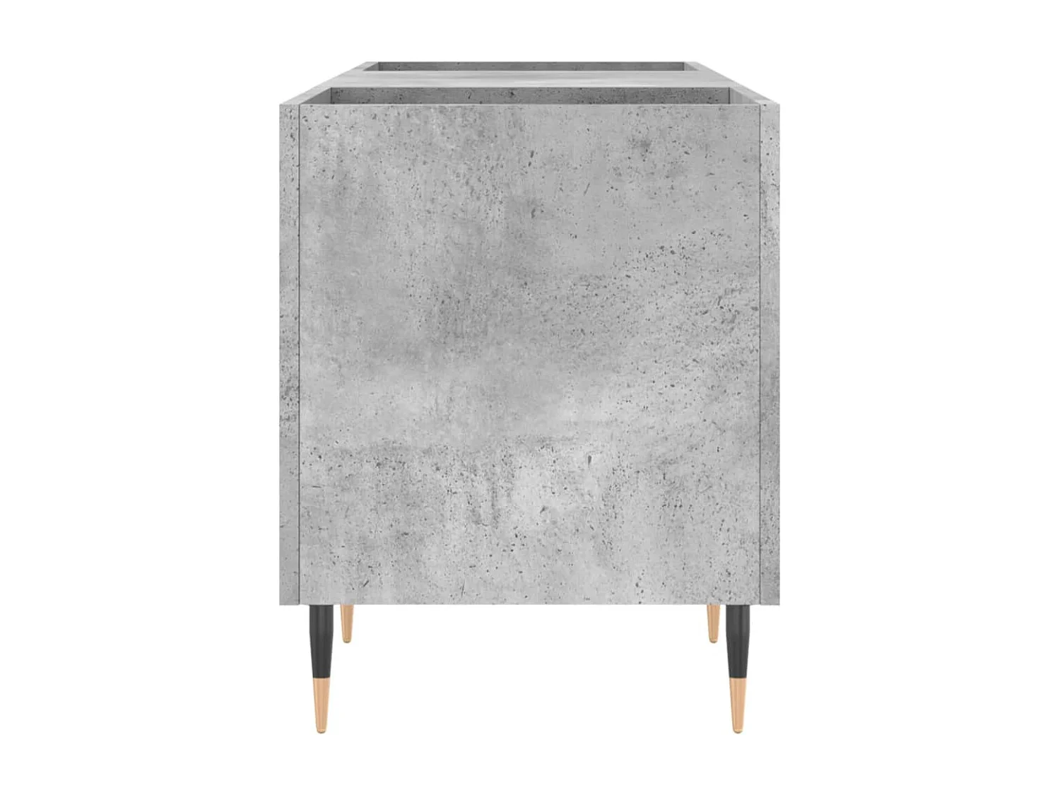Armoire à disques gris béton 121x38x48 cm bois d'ingénierie FR97233