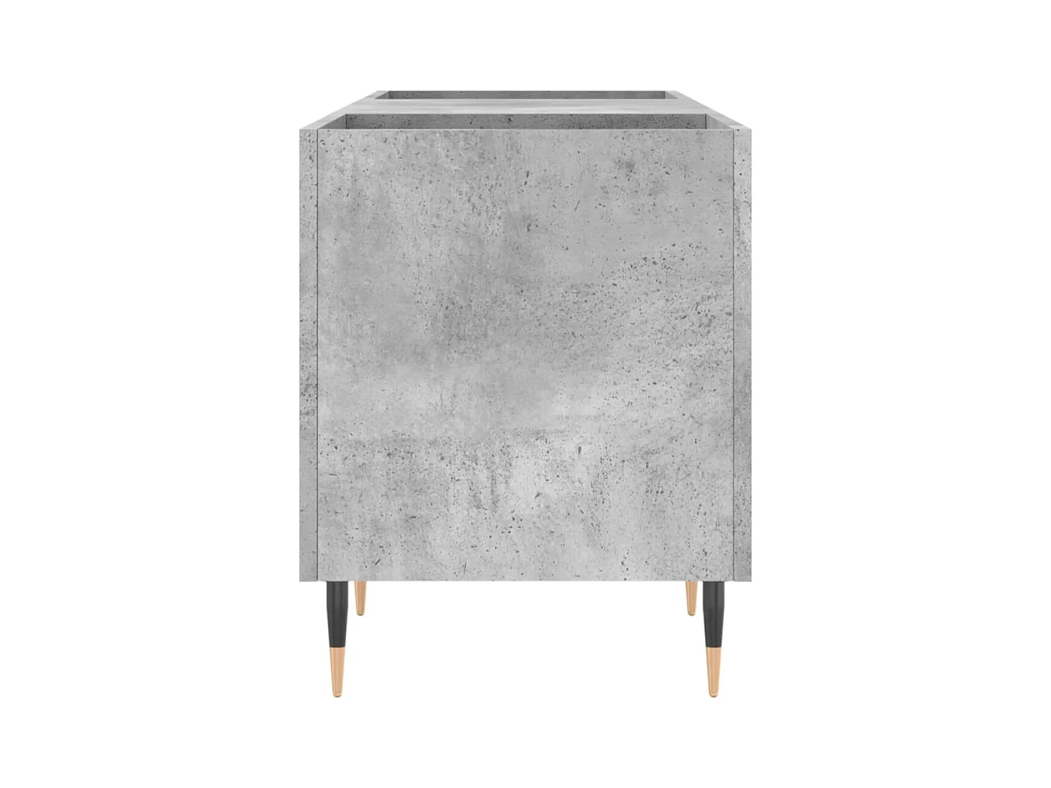 Mueble discos madera contrachapada gris hormigón 121x38x48 cm ES136897