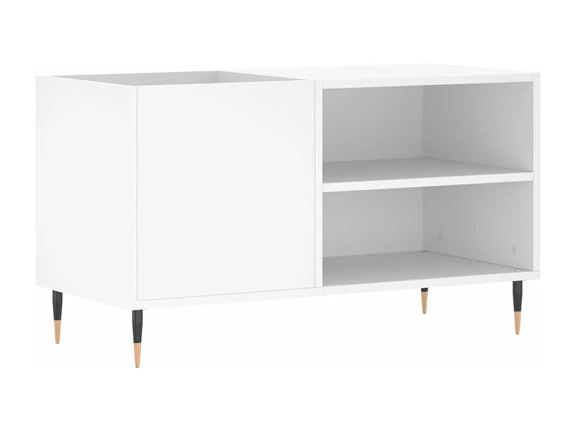 Armário para discos 85x38x48 cm derivados de madeira branco PT374334