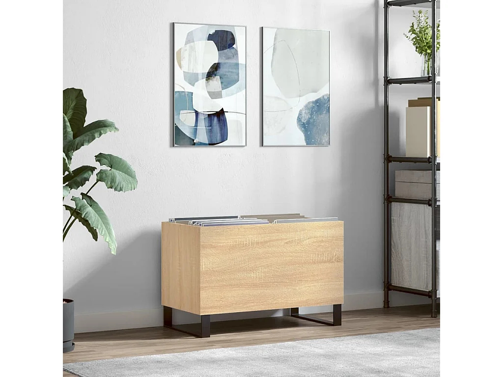 Armoire à disques chêne sonoma 74,5x38x48 cm bois d'ingénierie FR14944