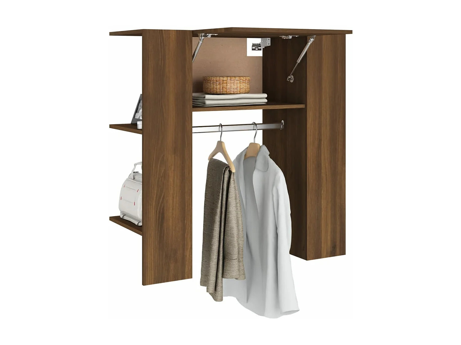 Mueble de recibidor madera ingeniería marrón roble 97,5x37x99cm ES591684