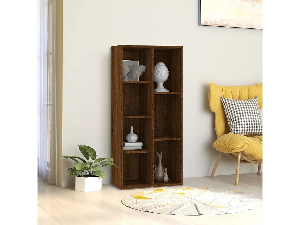Armoire à livres Chêne marron 50x25x106 cm FR53971