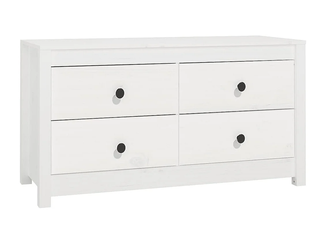 Armoire latérale Blanc 100x40x54 cm Bois de pin massif FR68674