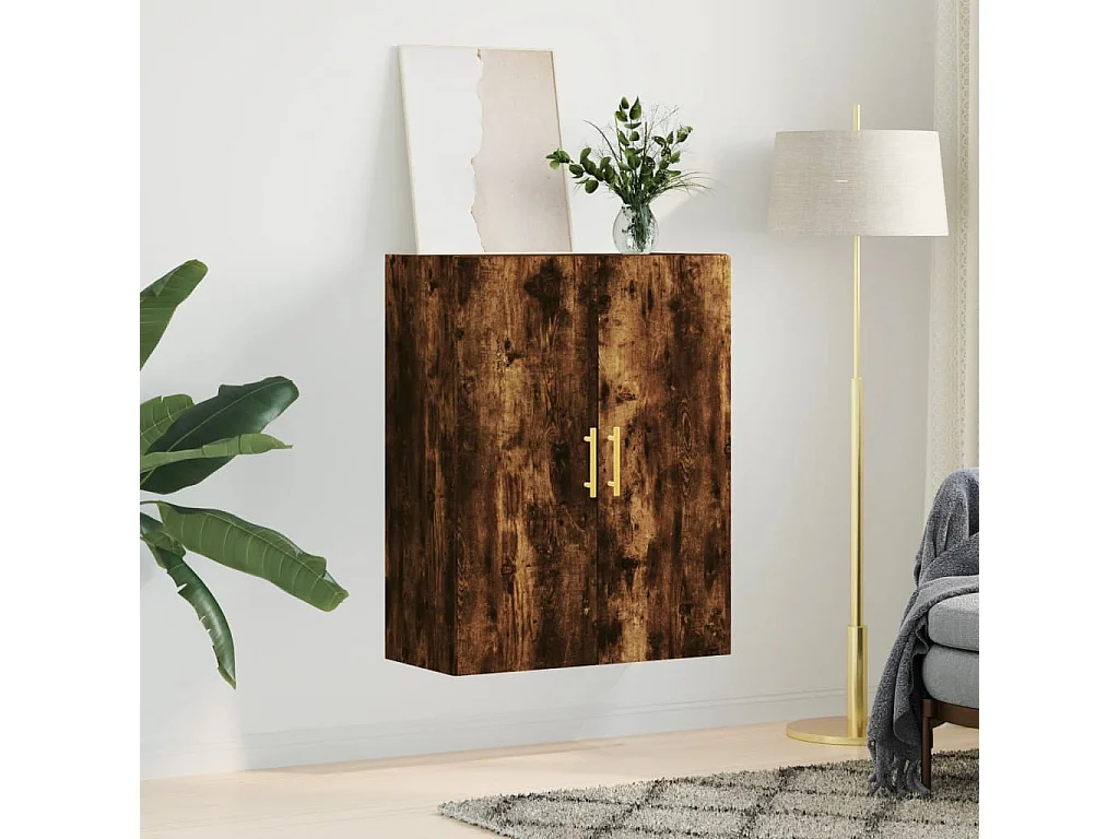 Armario de pared roble ahumado 69,5x34x90 cm ES842742