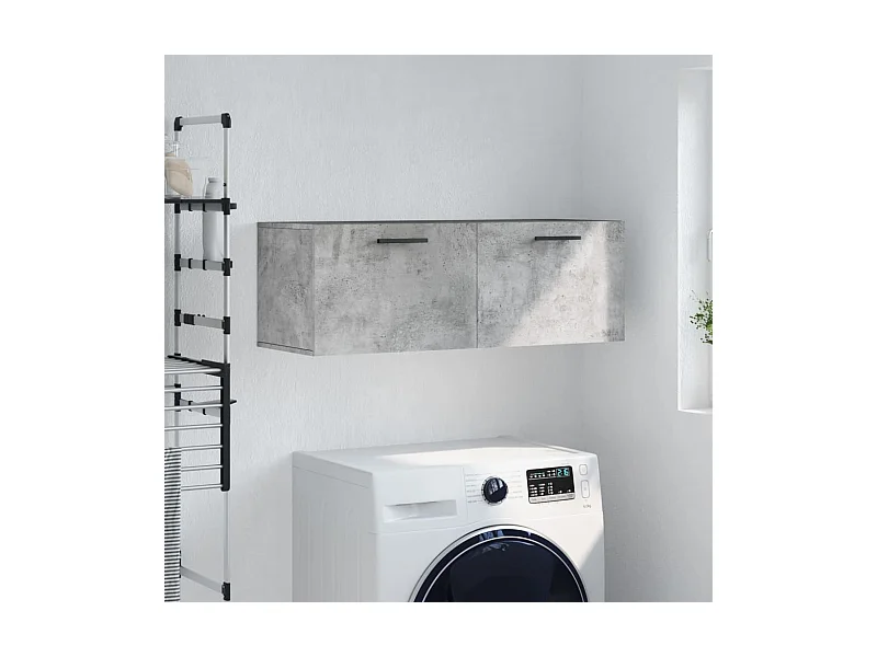 Armário parede 100x36,5x35cm derivados de madeira cinza cimento PT163021