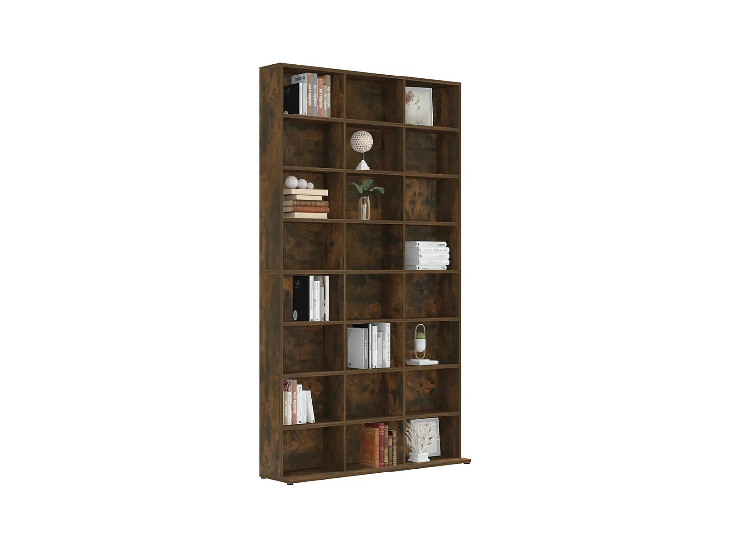 Cd-kast 102x23x177,5 cm bewerkt hout gerookt eikenkleurig BE123448