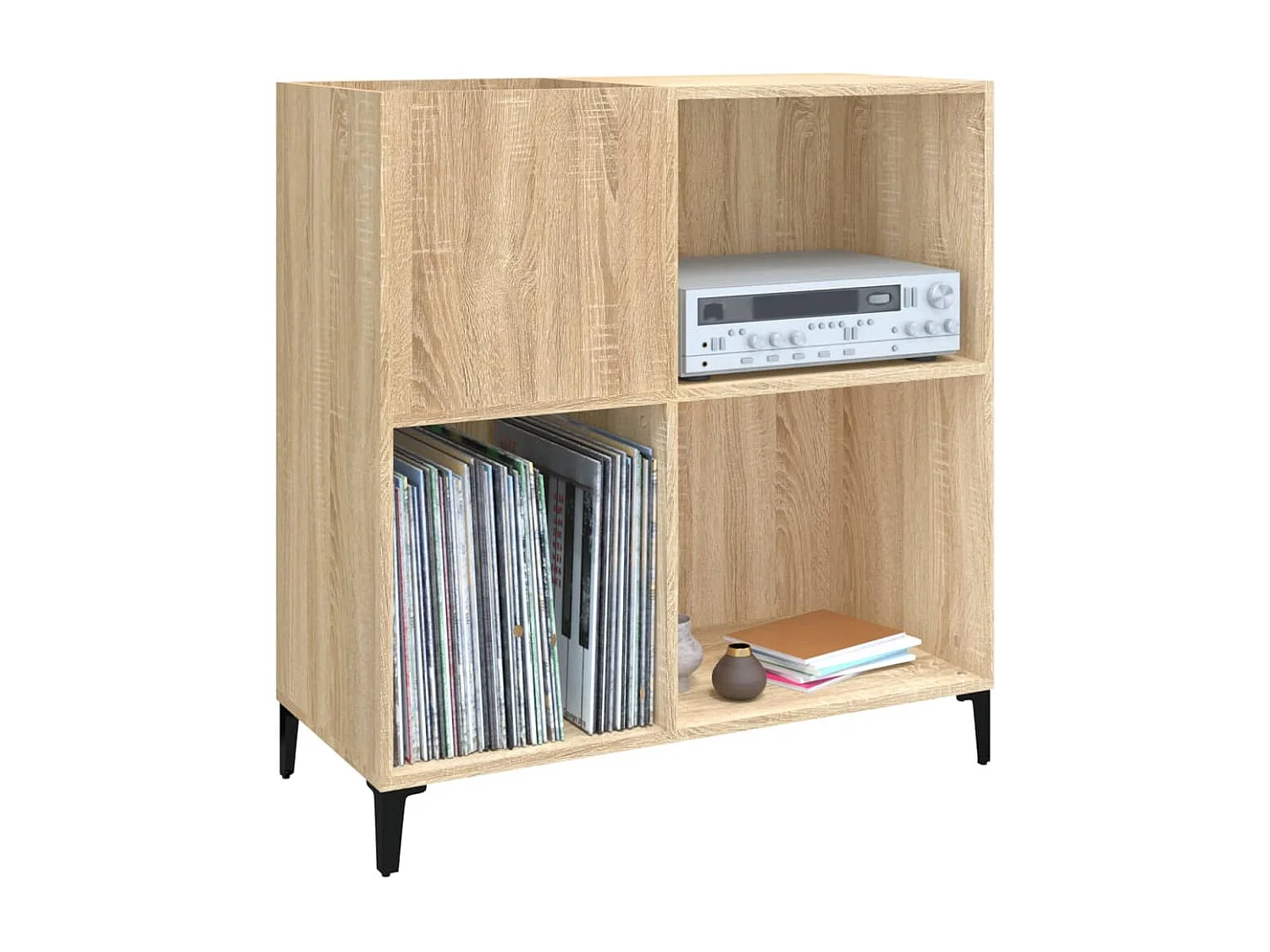 Armoire à disques chêne sonoma 84,5x38x89 cm bois d'ingénierie FR85018