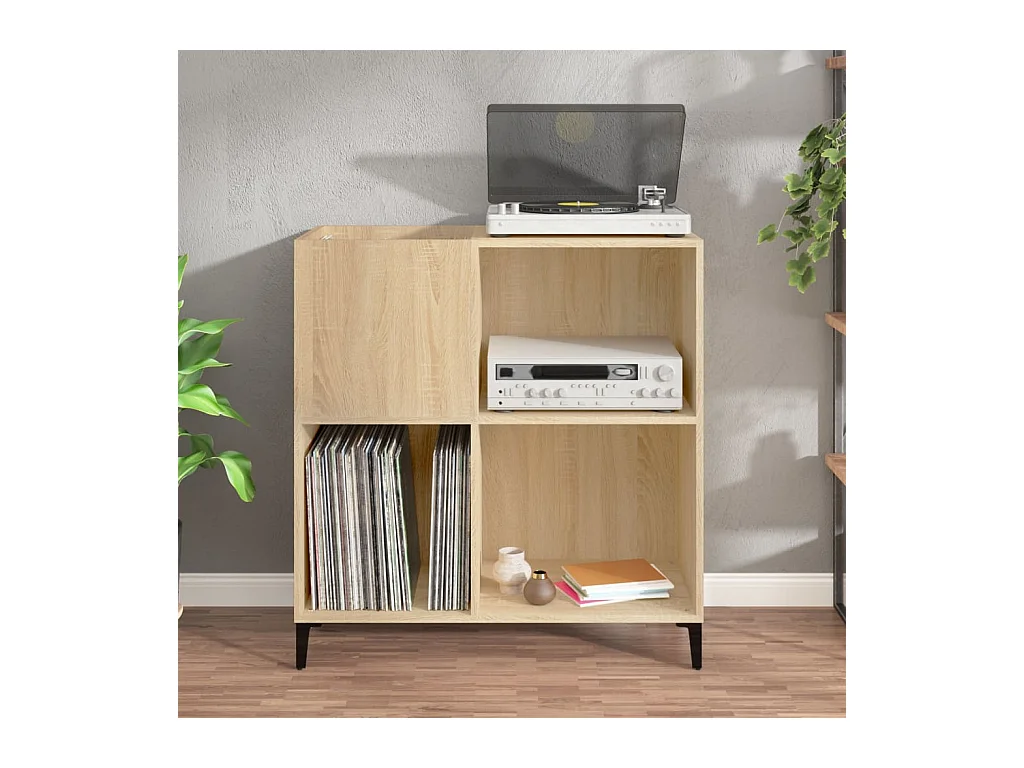 Armoire à disques chêne sonoma 84,5x38x89 cm bois d'ingénierie FR85018